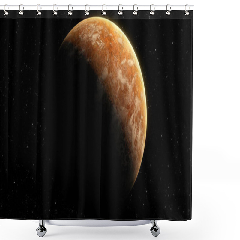 Personality  Futuristic Concept Of Deep Space Exploration Discovering A New Alien Planet In Another Galaxy. Alien World Concept Shower Curtains