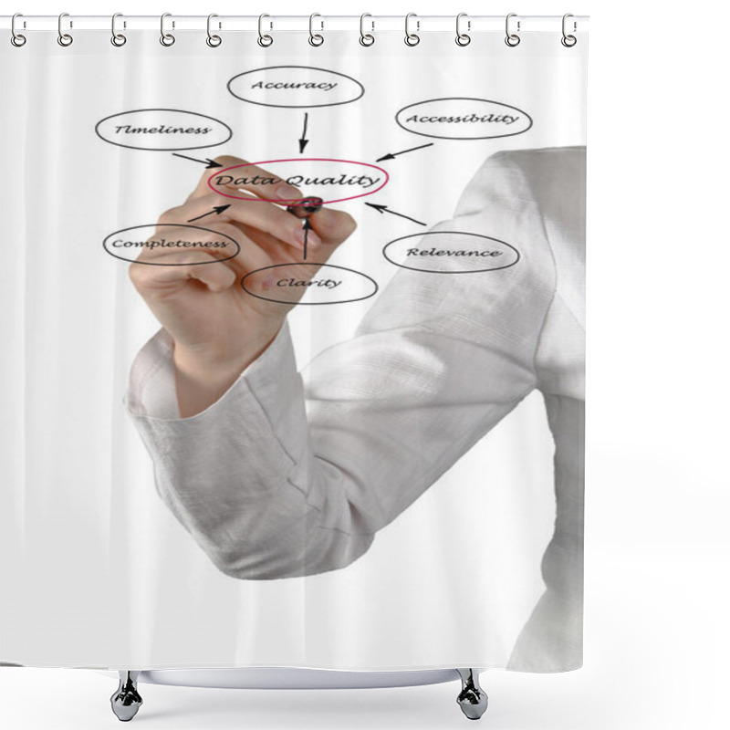 Personality  Diagram Of Data Quality Shower Curtains