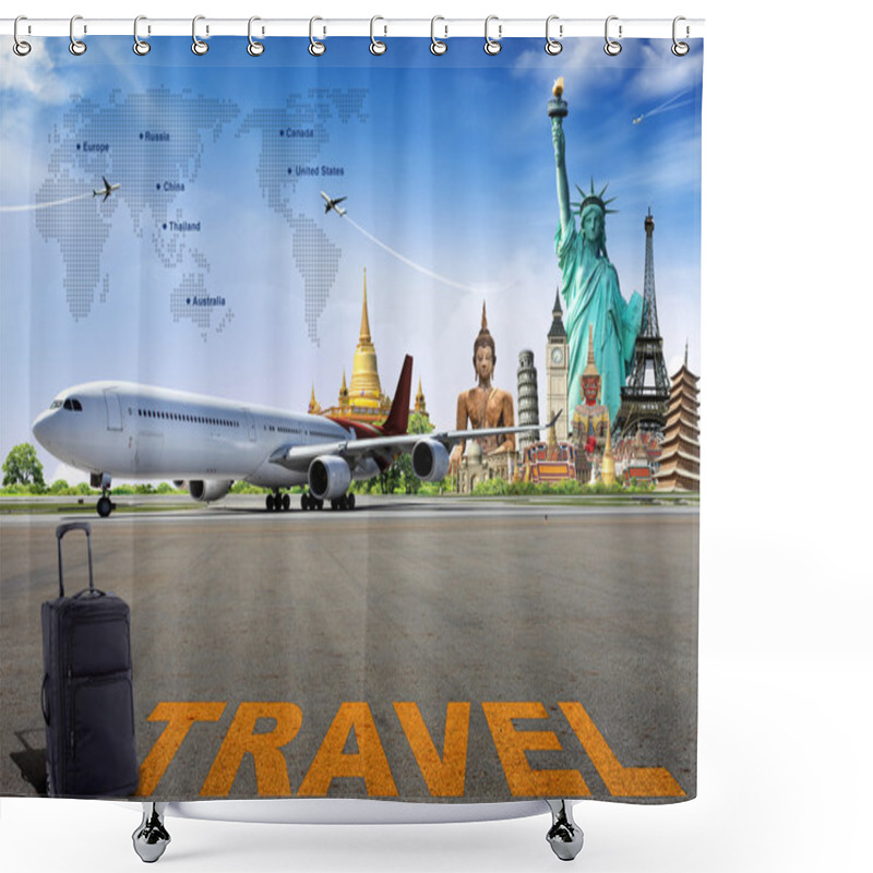 Personality  Travel The World. Concept Shower Curtains