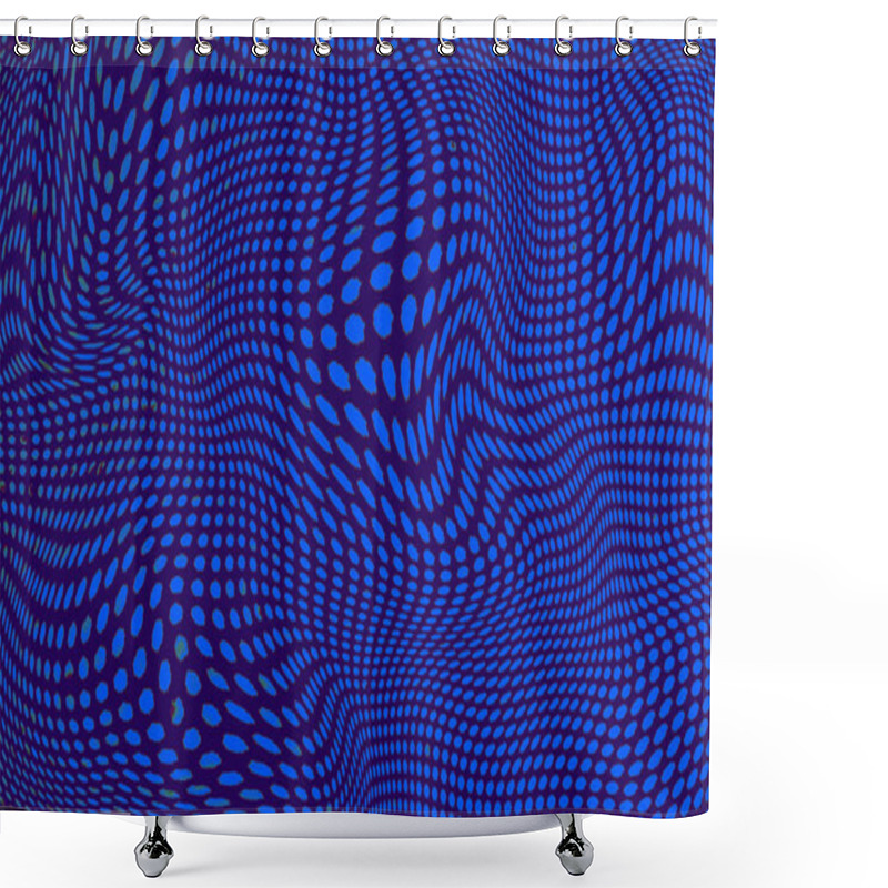 Personality  Abstract Duotone Background . Halftone Texture . Trendy Synthwave Liquidgradient Design. Shower Curtains