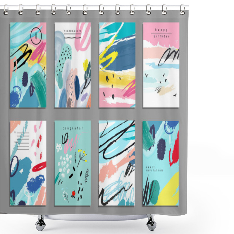 Personality  Artistic Creative Universal Cards. Shower Curtains