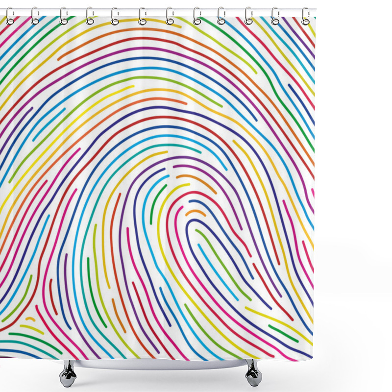 Personality  Fingerprint Shower Curtains