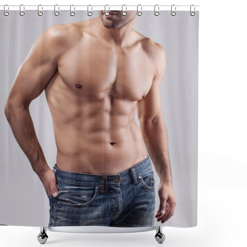 Personality  Muscular Male Torso Shower Curtains