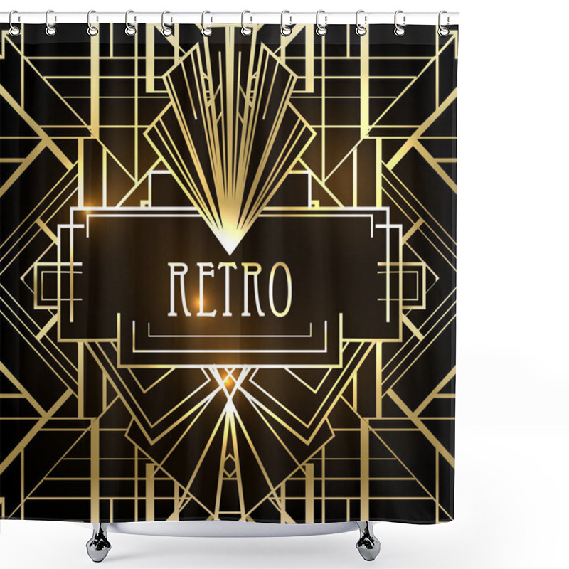 Personality  Art Deco Geometric Retro Pattern Shower Curtains