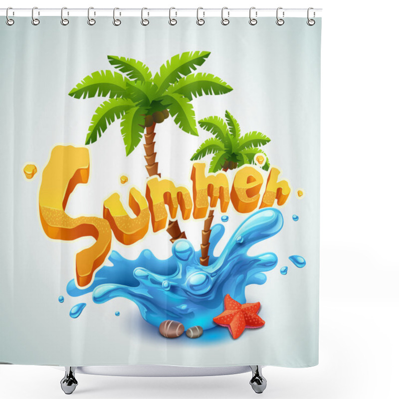 Personality  Summer Illustration Shower Curtains