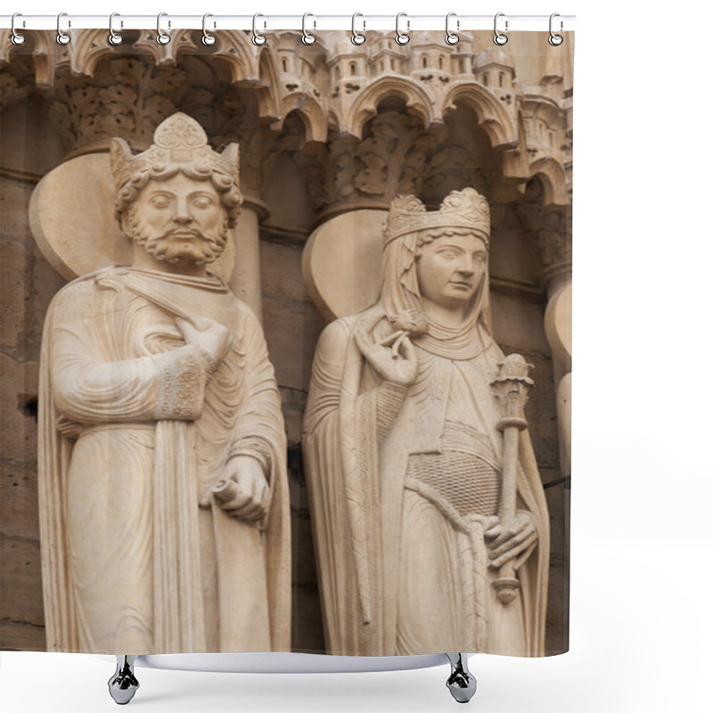 Personality  West Portal Of Notre Dame De Paris Shower Curtains