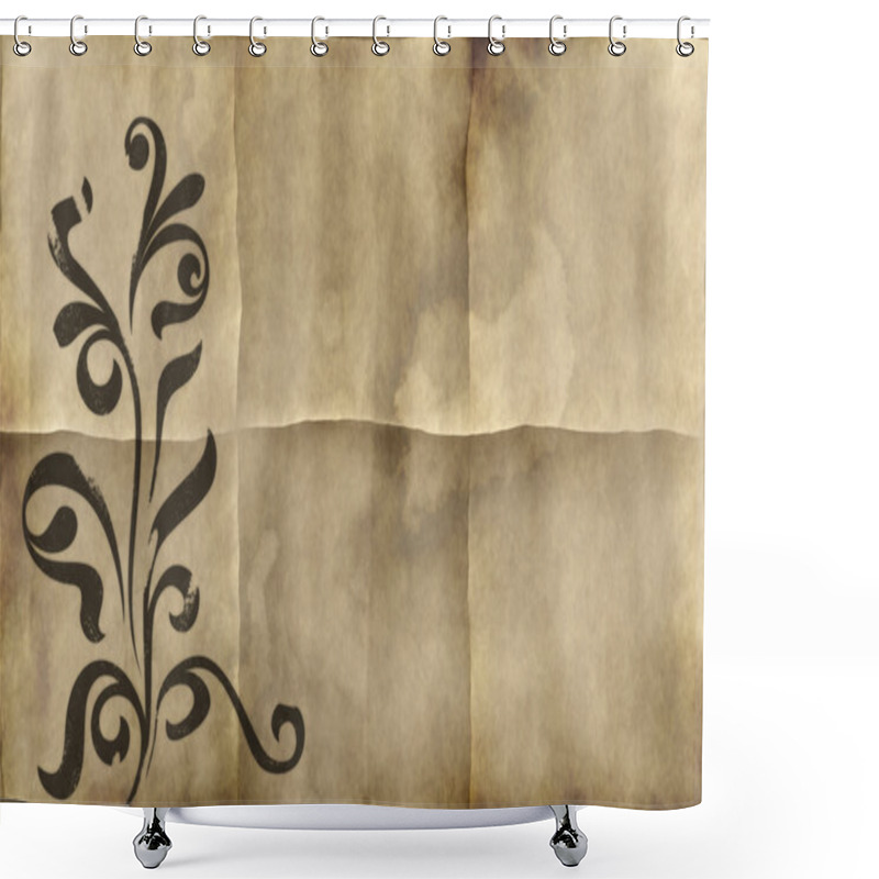 Personality  Old Paper Shower Curtains