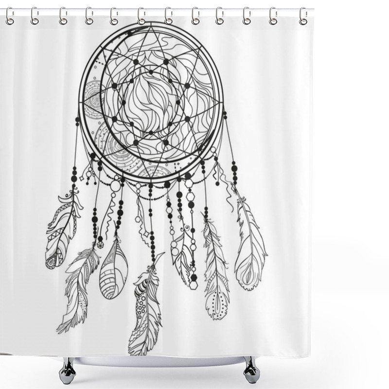 Personality  Illustration. Digital Art Shower Curtains