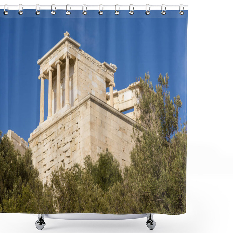 Personality  Temple Of Athena Nike Shower Curtains