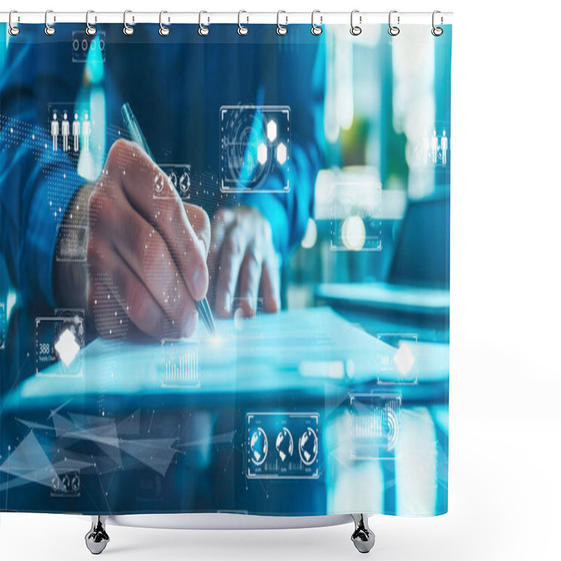 Personality  Utilize IT And AI Technologies To Achieve Digital Transformation And Improve Business Efficiency. Shower Curtains