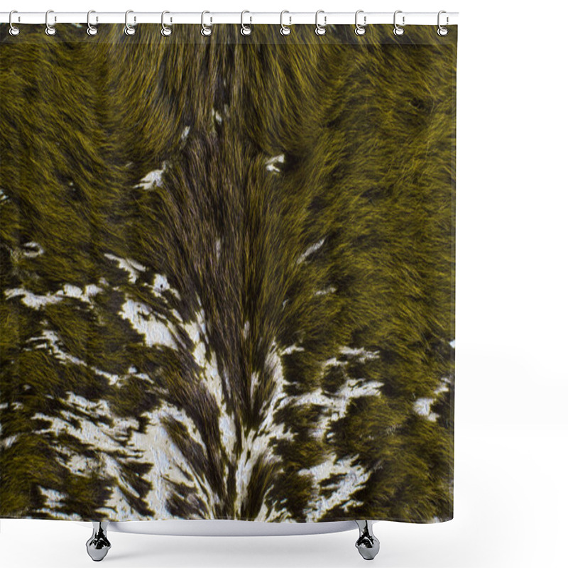 Personality  Cow Skin Made Into A Carpet Shower Curtains