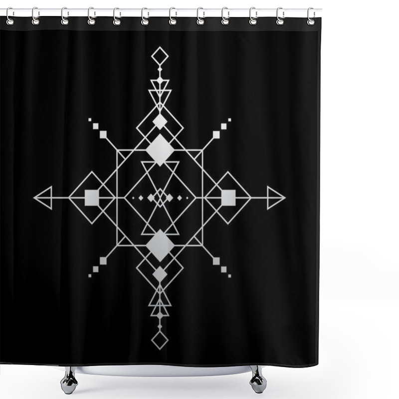 Personality  Abstract Geometric Background Shower Curtains