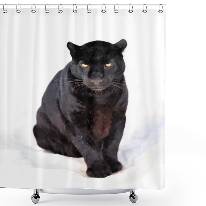 Personality  Leopard Portrait Shower Curtains