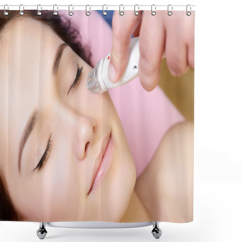 Personality  Woman Getting Rejuvenated Treatment Shower Curtains