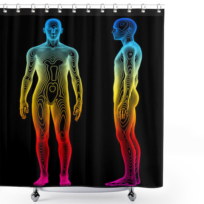 Personality  Body Analysis Shower Curtains