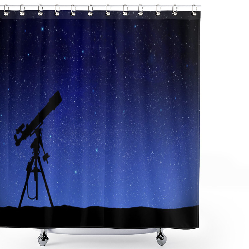 Personality  Telescope Watching The Wilky Way Shower Curtains