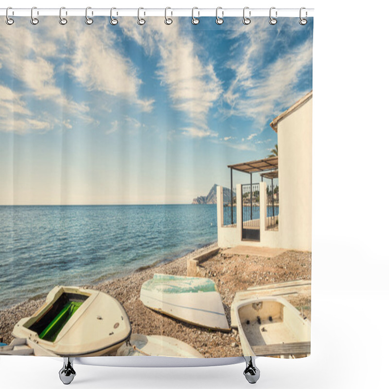 Personality  Fishing Boats On The Costa Blanca Shower Curtains