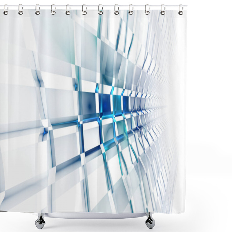 Personality  Abstract Business Science Or Technology Background Shower Curtains