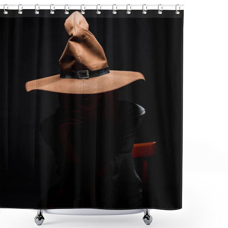 Personality  Studio Body Shot Of An Attractive Woman Posing In Stylish Clothes Shower Curtains