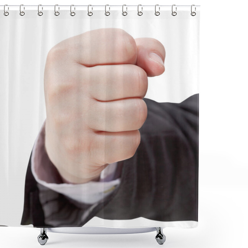 Personality  Clenched Fist Close Up - Hand Gesture Shower Curtains