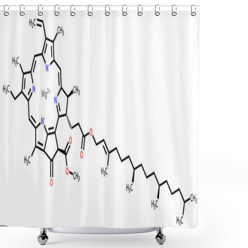 Personality  Chlorophyll A Structural Formula Shower Curtains