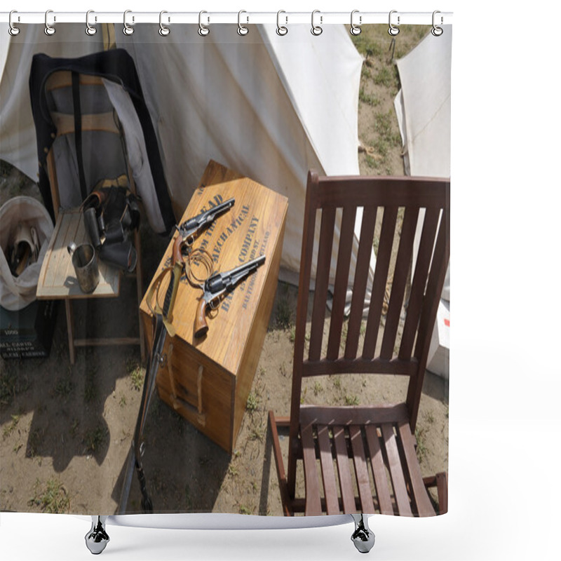 Personality  American Civil War Reenactment. Shower Curtains