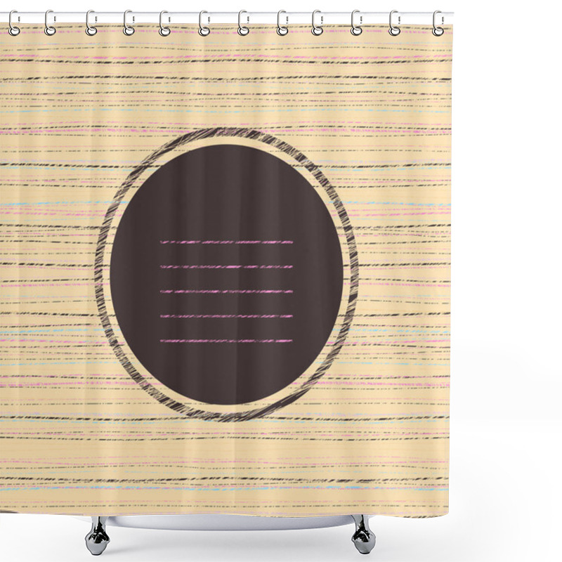 Personality  Warm Card With Scratched Wavy Lines. Seamless. Shower Curtains