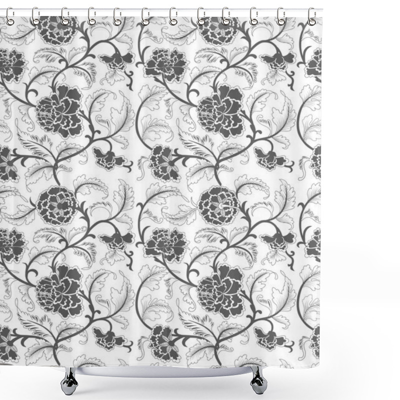 Personality  Seamless Chinese Pattern Shower Curtains