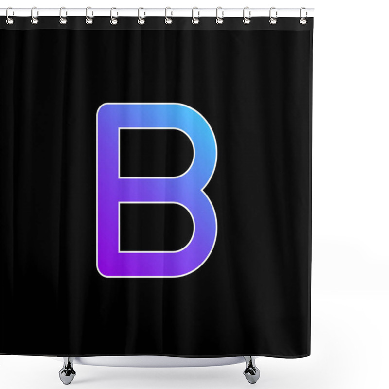 Personality  Beta Blue Gradient Vector Icon Shower Curtains