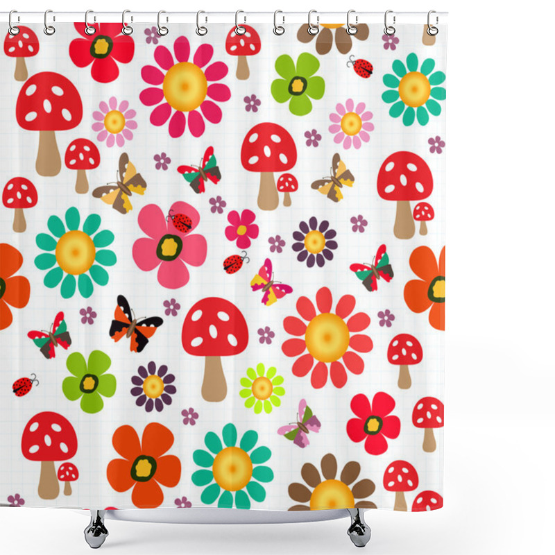 Personality  Happy Spring Pattern Shower Curtains