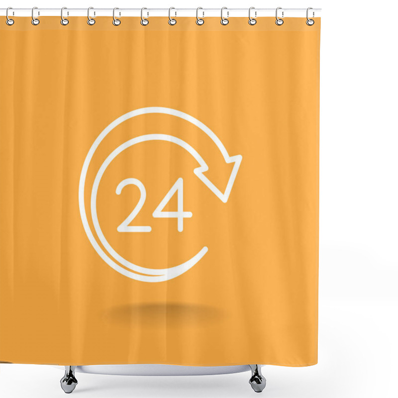 Personality  Twenty Four Hours Icon Shower Curtains