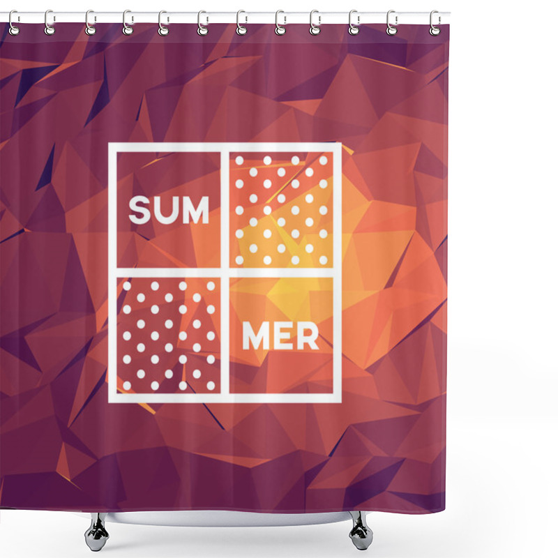 Personality  Abstract Summer Background With Low Poly Vector Illustration. Polygonal Geometric Shapes Wallpaper. Shower Curtains