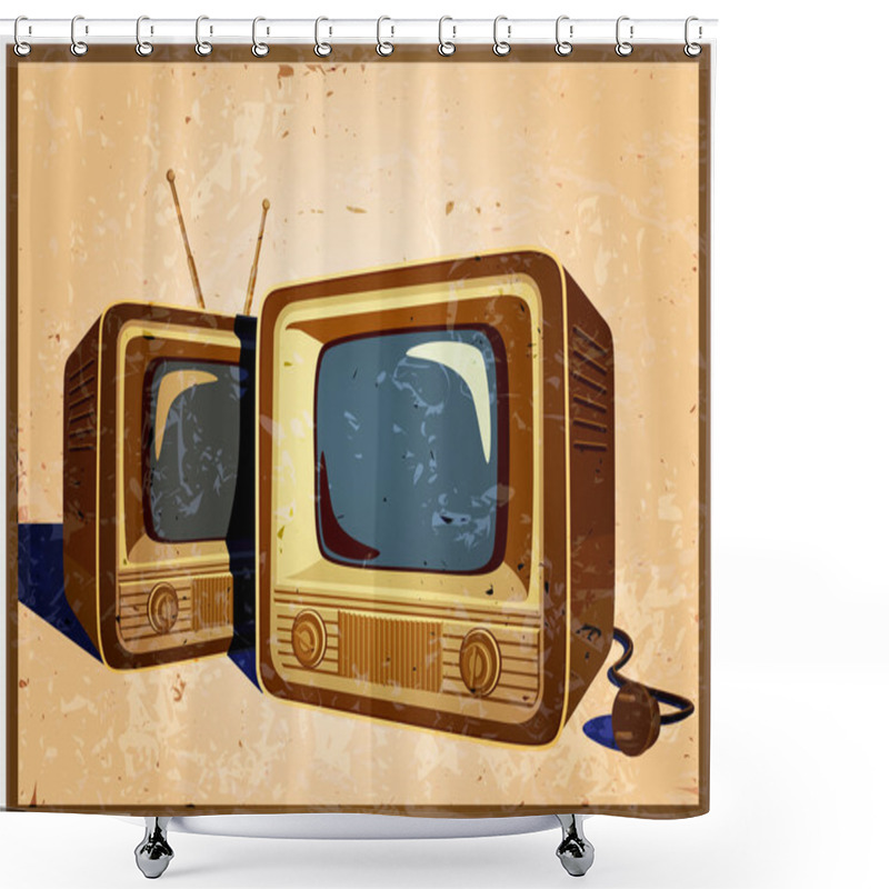 Personality  Retro TV Shower Curtains