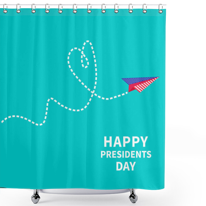 Personality  Paper Plane With Heart Shower Curtains