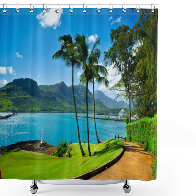 Personality  Beautiful View Of Nawiliwili, Kauai Island, Hawaii, USA Shower Curtains