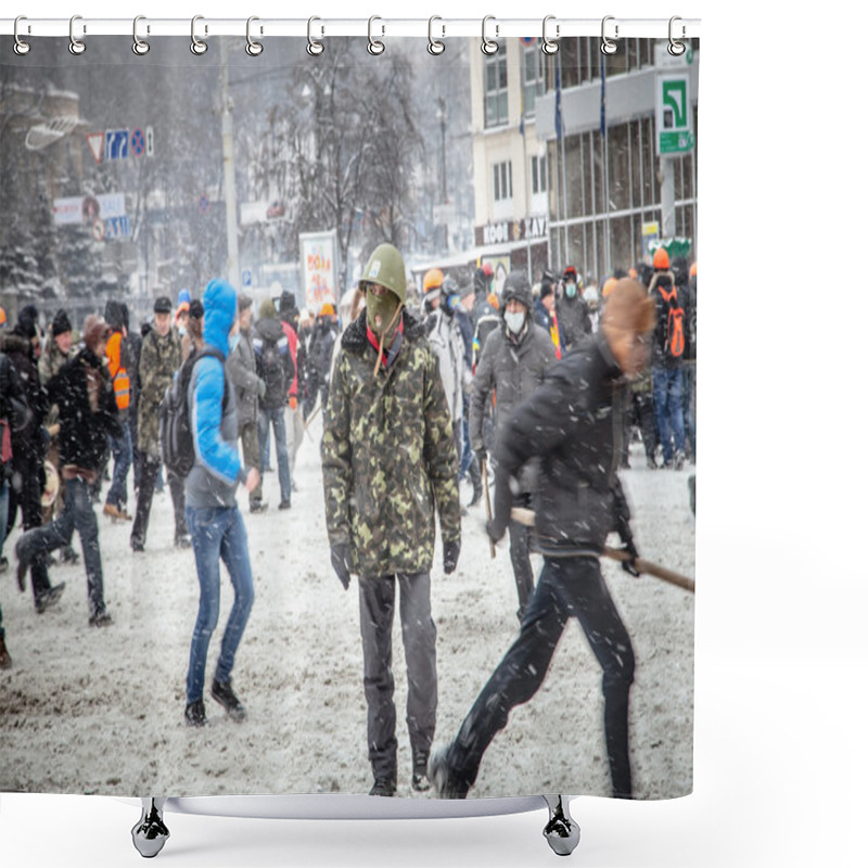 Personality  Anti-government Protests Outbreak Ukraine Shower Curtains