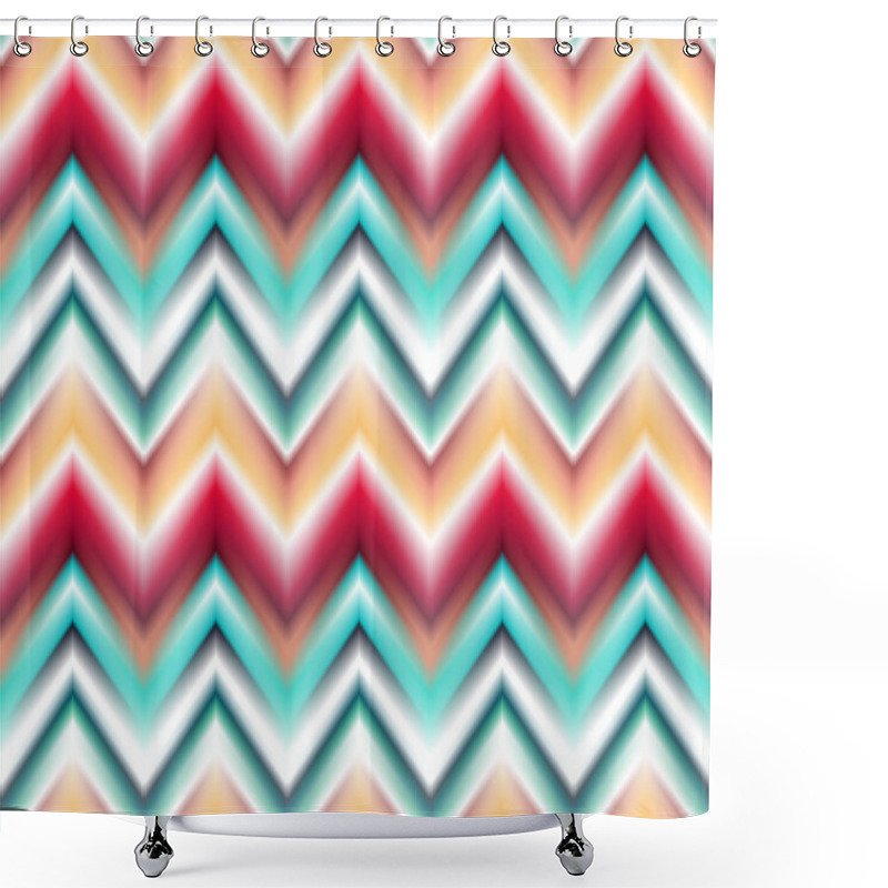 Personality  Vector Seamless Ikat Ethnic Pattern Shower Curtains