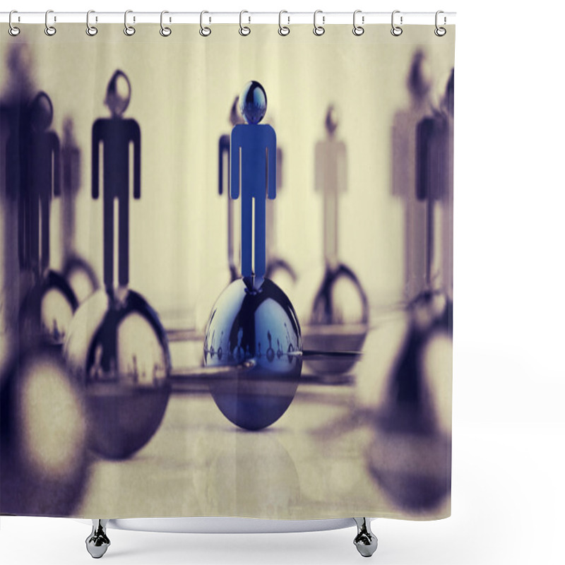 Personality  3d Stainless Human Social Network Shower Curtains