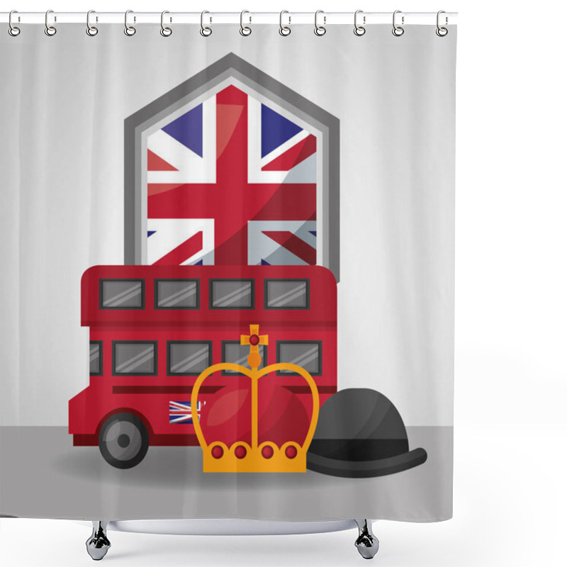 Personality  United Kingdom Country Flag Shower Curtains