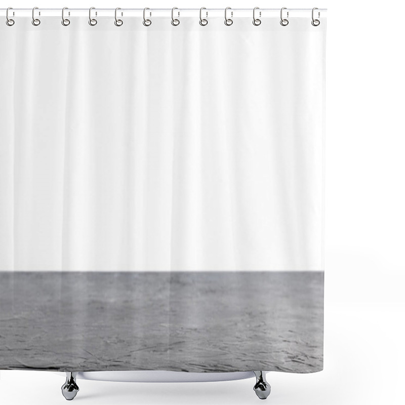 Personality  Grey Rustic Wooden Background On White Shower Curtains