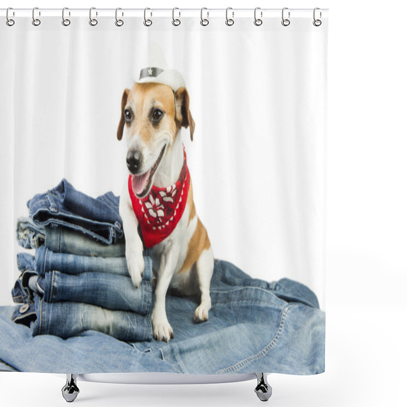 Personality  Dog Clothes Shower Curtains