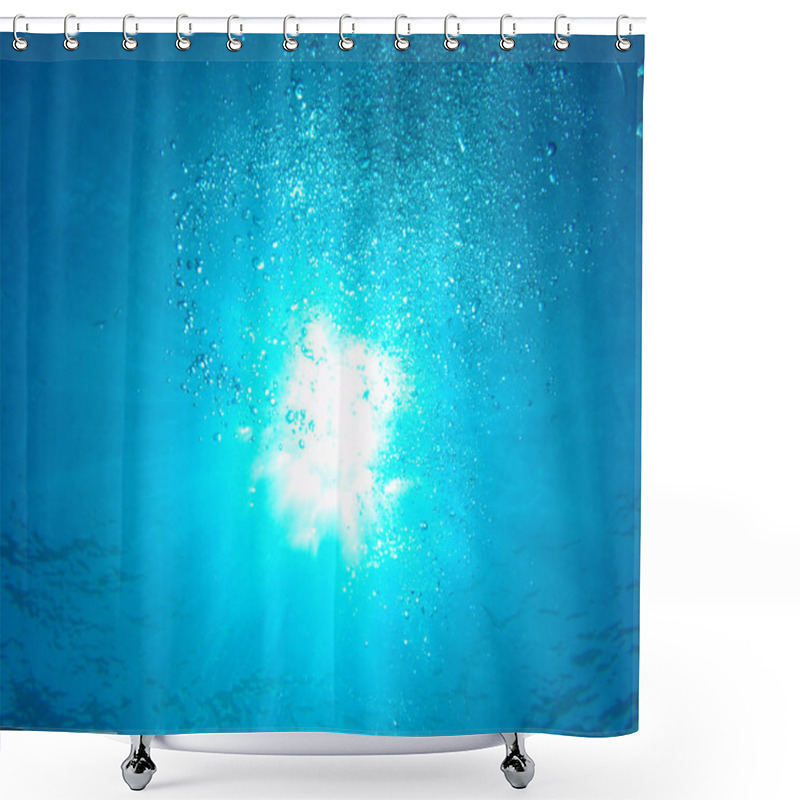 Personality  Under Water Rays Shower Curtains