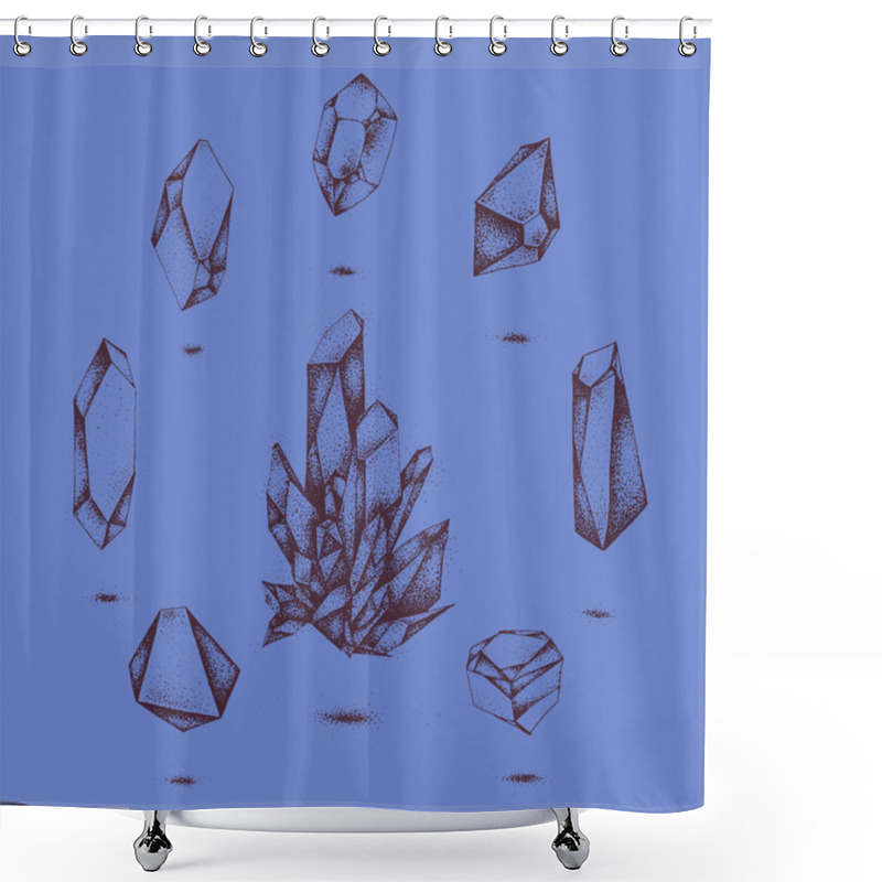 Personality  Vector Graphics Of Crystal Shower Curtains