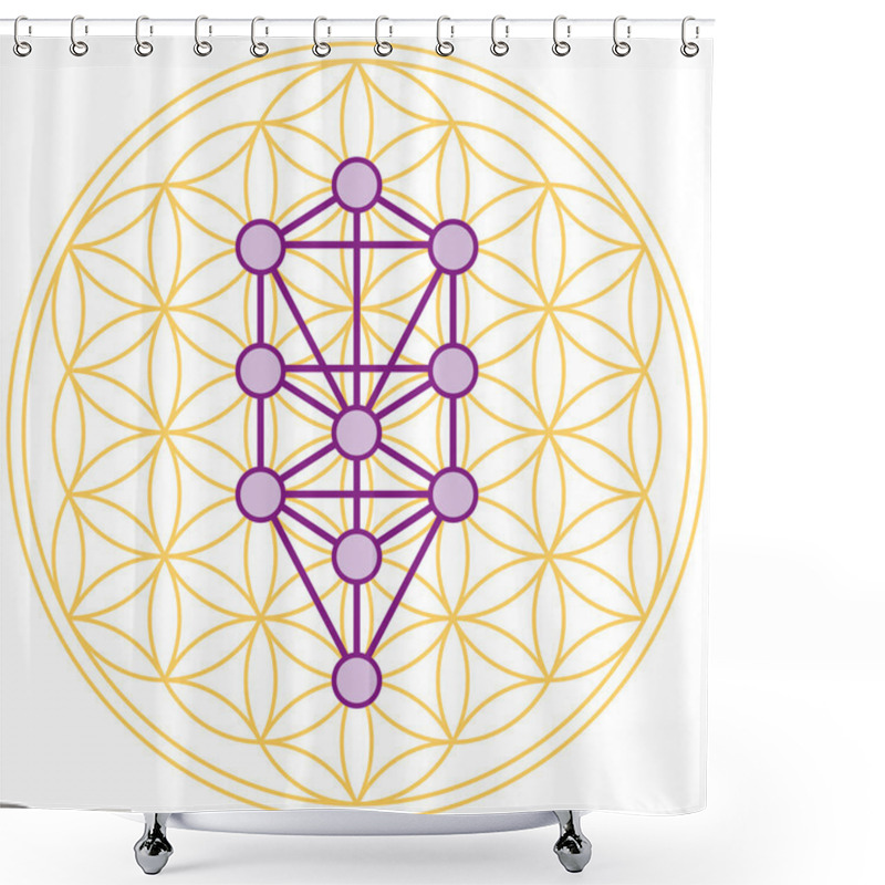 Personality  Tree Of Life Fits Perfect In The Flower Of Life Shower Curtains