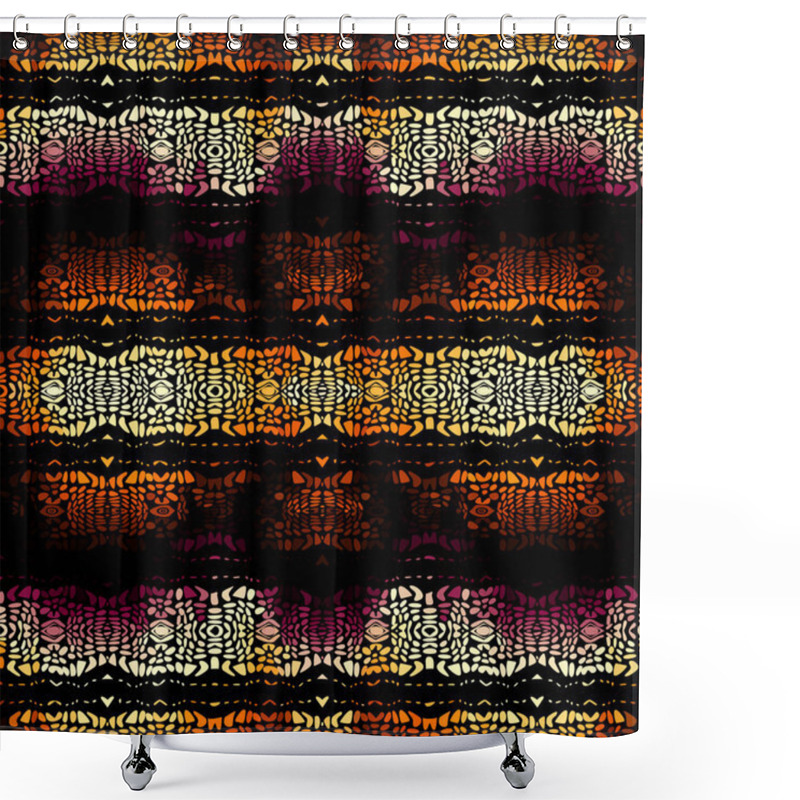 Personality  Vector Ethnic Tribal Pattern. Seamless Art Image. Shower Curtains