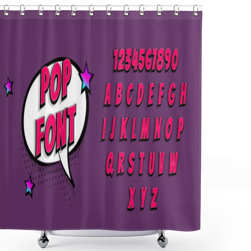 Personality  Comic Book Pop Art Super Hero Font Shower Curtains