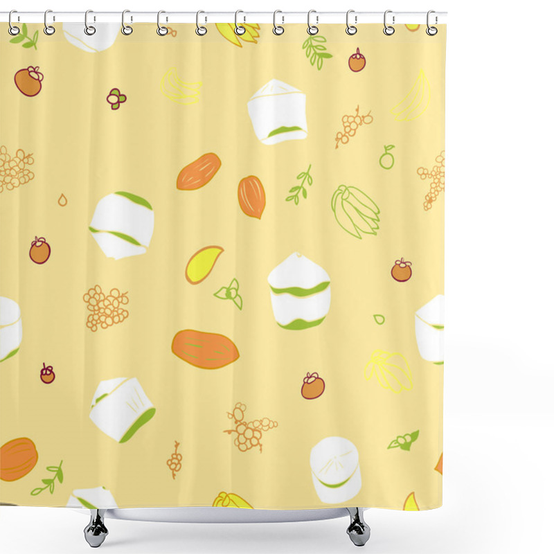 Personality  Tropical Fruits Seamless Pattern Shower Curtains