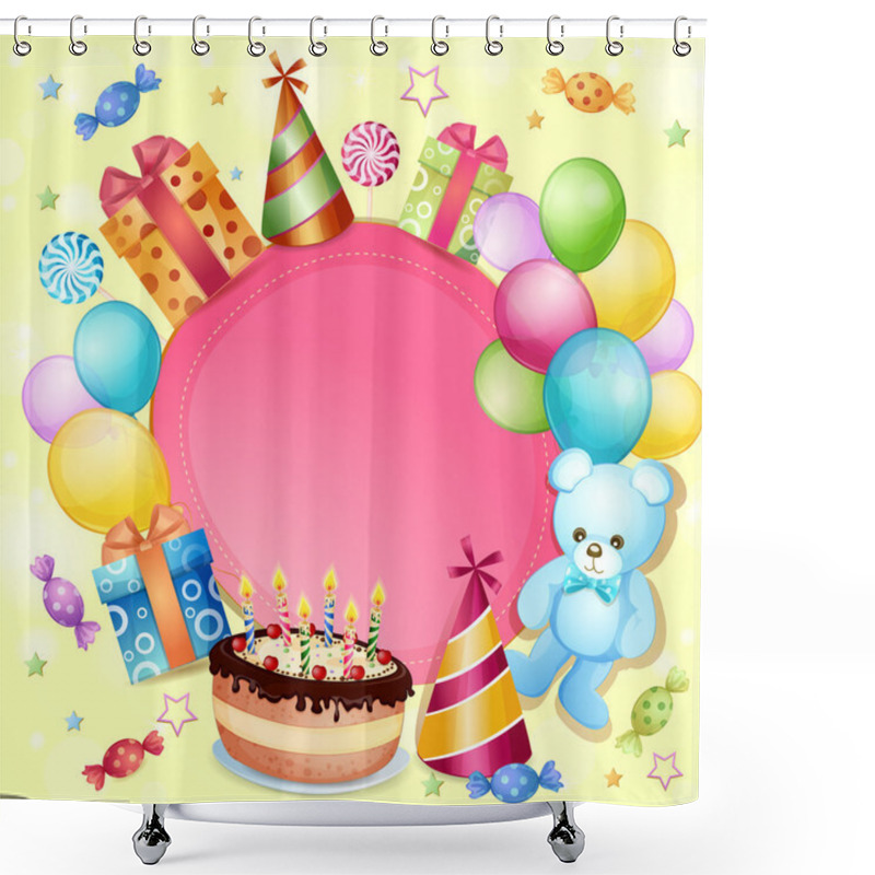 Personality  Birthday Card Shower Curtains