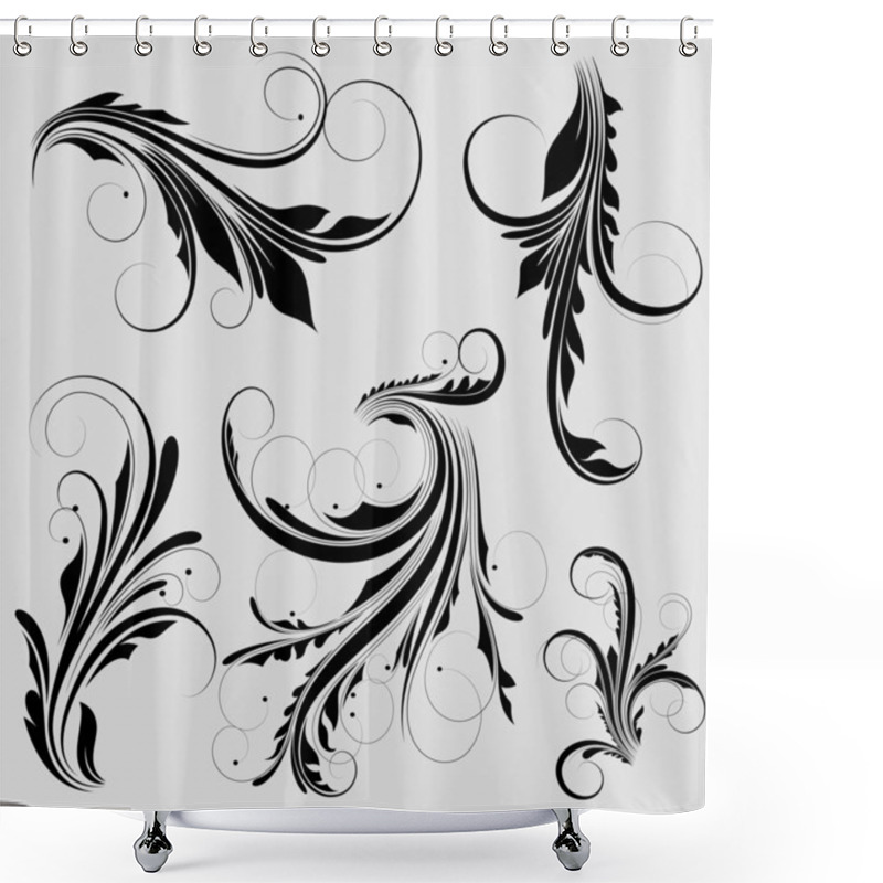 Personality  Foliage Design Elements Shower Curtains