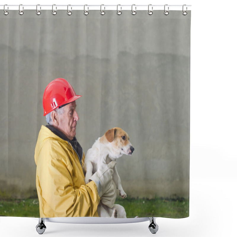 Personality  Dog Rescue Shower Curtains